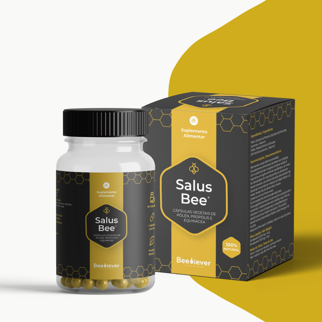 CÁPSULAS VEGETAIS DE PÓLEN, PROPÓLIS E EQUINÁCEA